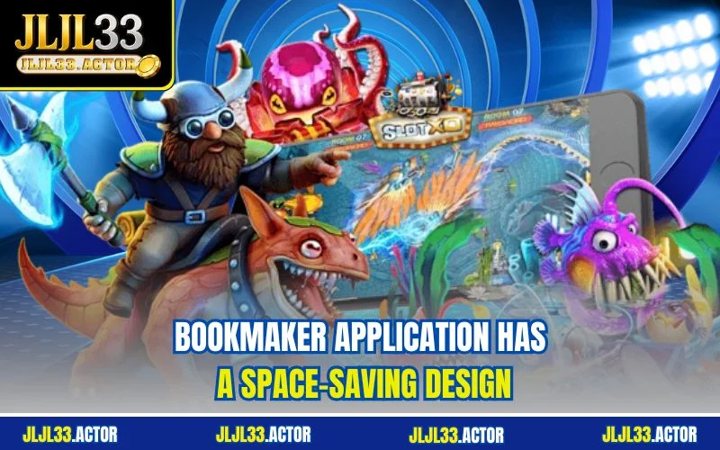 Bookmaker application has a space-saving design
